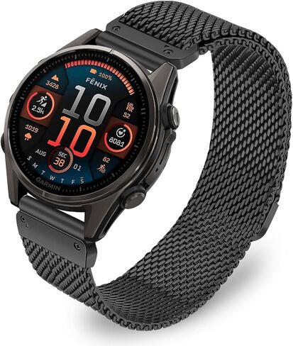 حزام Dhwazz لـ Fenix ​​8 43 مم / 7S / 6S Pro / 5S Plus للرجال، 20 مم حزام من الفولاذ المقاوم للصدأ سريع التركيب، أشرطة مغناطيسية ميلانو متينة لـ Garmin Epix Pro (Gen 2) 42 مم / Instinct E 40 مم 2S in Kuwait