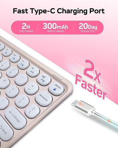 for iPad a16 Case with Keyboard - 7 Color Backlit Wireless Detachable Folio Keyboard in Kuwait