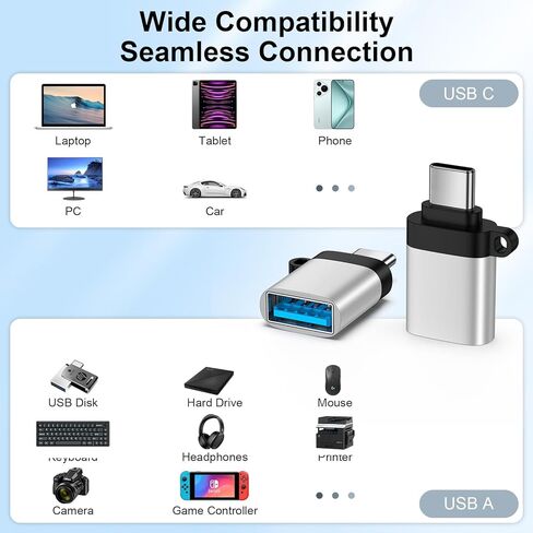 Cebkit USB C Male to USB 3.0 Female Adapter 5Pack OTG Adapter in Kuwait