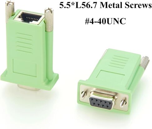 RJ45 Female to DB9 Female Serial Console Adapter Compatible with CAB-9AS-FDTE for Console Server, Routers, Switches, Modems in Kuwait