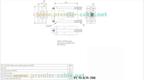 RJ45 Female to DB9 Female Serial Console Adapter Compatible with CAB-9AS-FDTE for Console Server, Routers, Switches, Modems in Kuwait