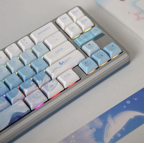 لوحة مفاتيح ميكانيكية Varmilo Sword68 Ariel ألومنيوم 65% Hotswap لاسلكية RGB (Varmilo MX Daisy L) in Kuwait