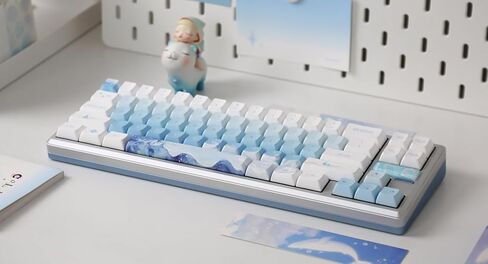 لوحة مفاتيح ميكانيكية Varmilo Sword68 Ariel ألومنيوم 65% Hotswap لاسلكية RGB (Varmilo MX Daisy L) in Kuwait
