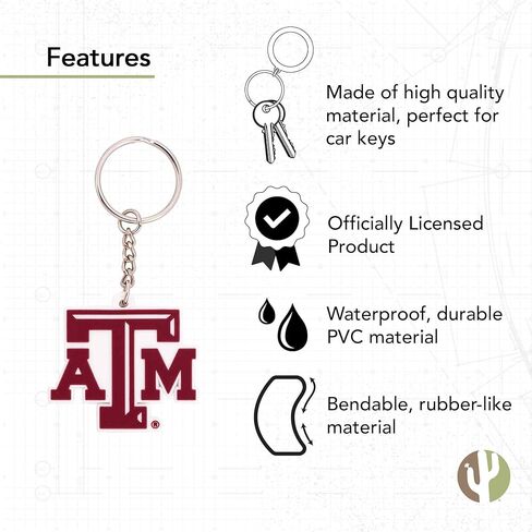 Desert Cactus Texas A&M University Keychain Car Keys Holder (PVC B) in Saudi Arabia