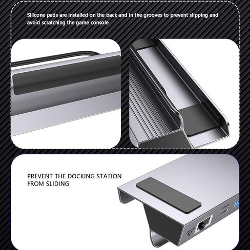 6 in 1 USB C Docking Station USB C Hub Dock 4K120Hz HD Multimedia Interface 100W PD Charging 1000Mbps RJ45 Ethernet Port 5Gbps 3.0 for Laptop Computer in Kuwait