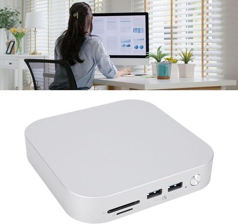 Mini M4 Dock، محور حامل من سبائك الألومنيوم مع فتحات M.2 SSD مزدوجة بسرعة 10 جيجابت في الثانية، منافذ USB A، قارئ بطاقات الذاكرة، لجهاز Mini 2024 (قابس الولايات المتحدة) in Kuwait