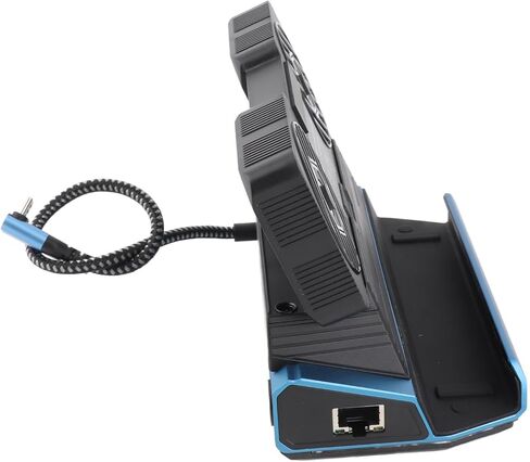محطة إرساء Fockety، مروحة تبريد مزدوجة، 4K@60 هرتز، 100W PD، قاعدة توصيل USB C 9 في 1، قاعدة ألعاب مع ضوء RGB لـ OLED، ROG Ally، Legion Go in Kuwait