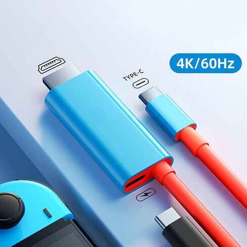 محطة إرساء تلفزيون LICAEVEY، كابل محول واجهة الوسائط المتعددة من النوع C إلى HD مع شحن سريع 4K 60 هرتز 100 وات PD، لوحدة التحكم في الهواتف الذكية والأجهزة اللوحية وأجهزة الكمبيوتر المحمولة in Kuwait
