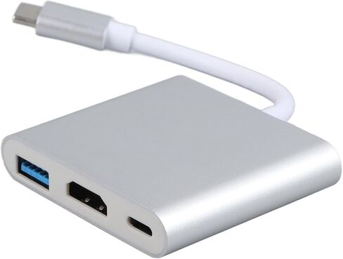 محطة إرساء Cuifati USB C، محور من سبائك الألومنيوم 3 في 1 مع 60 وات PD 4K USB 3.0 5 جيجابت في الثانية، لمحرك أقراص فلاش لجهاز عرض التلفزيون المحمول in Kuwait