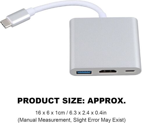 محطة إرساء Cuifati USB C، محور من سبائك الألومنيوم 3 في 1 مع 60 وات PD 4K USB 3.0 5 جيجابت في الثانية، لمحرك أقراص فلاش لجهاز عرض التلفزيون المحمول in Kuwait
