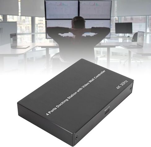 USB 3.0 to HD Multimedia Interface Docking Station, 4 Ports USB C Hub with 4K 30Hz x 2 and 1080P 60Hz x 2, for 11 10 7 8.1 OS 10.10 7.1 (US Plug) in Kuwait