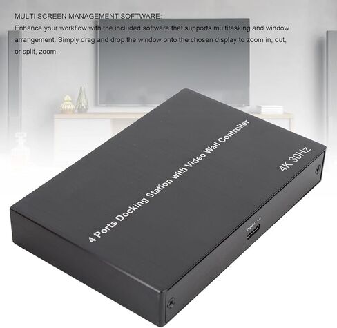 USB 3.0 to HD Multimedia Interface Docking Station, 4 Ports USB C Hub with 4K 30Hz x 2 and 1080P 60Hz x 2, for 11 10 7 8.1 OS 10.10 7.1 (US Plug) in Kuwait