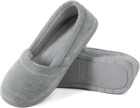ULTRAIDEAS Women's Grace Closed Back Slippers, Memory Foam Loafer House Shoes with Rubber Sole （Size 9, Black in Saudi Arabia