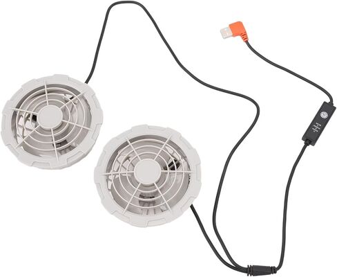 USB Cooling Vest Fan, Adjustable Dual Head Air Conditioned Clothes Fan with 3 Airflow Modes, Low Noise Portable Wearable for Outdoor Sports, Hiking, Office in Kuwait