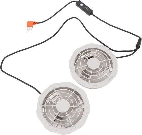 USB Cooling Vest Fan, Adjustable Dual Head Air Conditioned Clothes Fan with 3 Airflow Modes, Low Noise Portable Wearable for Outdoor Sports, Hiking, Office in Kuwait