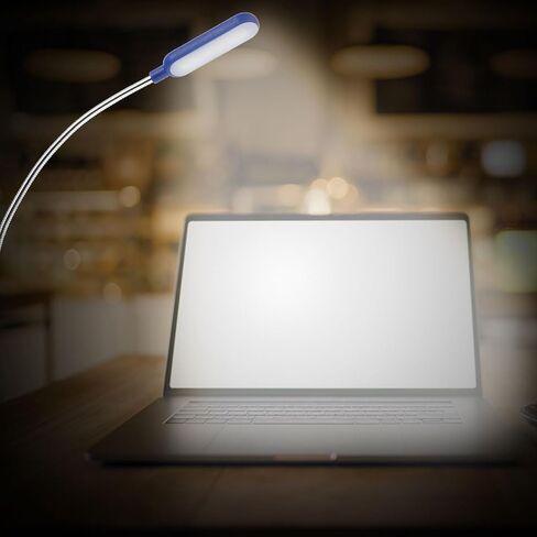VALICLUD 2 قطعة مصباح كمبيوتر محمول USB محمول صغير USB ضوء القراءة للكمبيوتر المحمول، مصباح ليلي خفيف أبيض للاستخدام المنزلي والمكتب والسفر in Kuwait