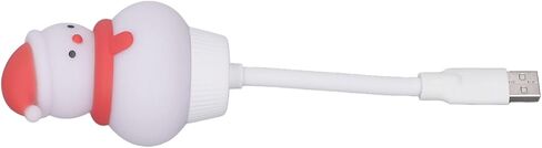 مصباح LED USB صغير، على شكل رجل ثلج كرتوني، أبيض، تيار مستمر 5 فولت، خرطوم مرن، موفر للطاقة - ضوء قراءة USB محمول، التوصيل والتشغيل، مثالي بجانب السرير والتخييم in Kuwait