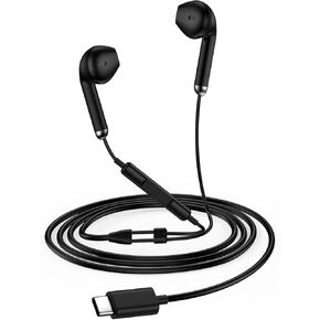 USB C iPhone 17e 17 16 Headphones Wired Earbuds, in Ear Type C Wired Ear Buds USBC i Phone 16e Earphones Headset with Microphone for iPhone 17e 17 Pro Max Air 16e 16 Pro Max 16Pro 16 Plus 15, Samsung in Saudi Arabia