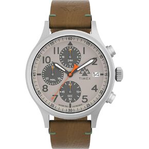 حزام جلدي ماركة Timex للرجال Expedition Sierra 40 مم، بني، 20 ساعة كاجوال طراز: TW2V07600VQ، لون برونزي/طبيعي، مقاس واحد, أسمر / طبيعي, One Size, حزام in Kuwait
