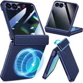 Goton Magnetic for Z Flip 7 Case with Built-in Privacy Screen Protector, [Compatible with MagSafe][Hinge Protection] – Hard PC Anti-Scratches Shockproof Phone Cover for Samsung Galaxy Z Flip 7, Black in Kuwait