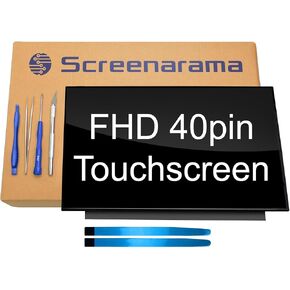 SCREENARAMA New Screen Replacement for HP pn N69403-LD1 NV156FHM-T0E V8.1 (FHD 40pin Touch IPS) LCD LED Display with Tools and Tape in Kuwait