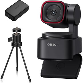 OBSBOT Tiny 3 Lite, Bundle with UVC to HDMI Adapter 2.0, AI-Powered Spatial Audio 4K Webcam, 1/2" Sensor Tri-Mic Voice Control Gesture Control HDR Webcam for PC Laptop Zoom Meeting in Saudi Arabia