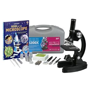 AmScope M30-ABS-KT1-WM 120X-240X-300X-480X-600X-1200X Educational Metal Arm Kids Compound Microscope Kit + Book in Saudi Arabia