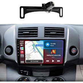 ستيريو راديو السيارة لسيارة Toyota RAV4 2006-2011، شاشة لمس 9 بوصة لاسلكية CarPlay Android Auto GPS Navigation Head Unit WiFi Bluetooth FM/AM SWC in Kuwait