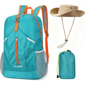levayhill 25L Lightweight Foldable Backpack & Sun Hats Travel, Black in Saudi Arabia