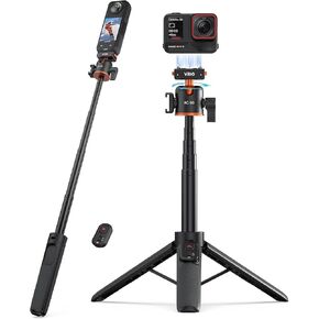 حامل ثلاثي مغناطيسي VRIG مقاس 21 بوصة لجهاز Insta360 ACE Pro2 X5 مع جهاز تحكم عن بعد لاسلكي، وقضيب تمديد صغير سريع الفك للمكتب ومقبض محمول مع حذاء بارد لـ Insta360 X5/X4 Air/ACE PRO in Saudi Arabia