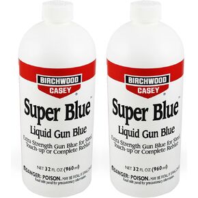 Birchwood Casey Super Blue Double Strength Liquid Gun Blue for Rifles, Pistols, Revolvers, Shotguns, & Other Firearms, 32 Fluid Ounce Bottle (2 Pack) in Saudi Arabia