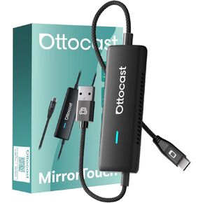 OTTOCAST Mirror Touch Wireless CarPlay Adapter - Bi-Directional Phone Mirroring & Dual Mode for Factory Wired CarPlay - Seamless iPhone & Android Integration in Kuwait
