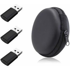 Heavy Duty USB-C Female to USB A Male Adapter with Case, Fast Charging Data Sync Replacement for Samsung Android Laptops Compatible with Google Pixel (3 Pack) in Saudi Arabia