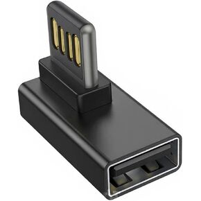 موثوقية 90 درجة USB ذكر إلى أنثى محول موصلات إدخال مزدوجة الجانب شحن سريع لنقل البيانات لمساحة ضيقة قابلة للعكس USB C ذكر إلى أنثى محولات in Kuwait
