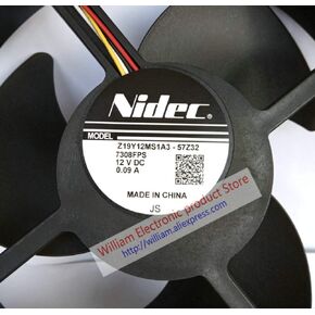 NIDEC Z19Y12MS1A3-57Z32 7308FPS DC12V 0.09A لمروحة التبريد المجمدة لثلاجة هاير in Kuwait
