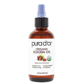 PURA D'OR Organic Rosehip Seed Oil,100% Pure Cold Pressed USDA Certified All Natural Moisturizer Facial Serum For Anti-Aging,Acne Scar Treatment,Gua Sha Massage,Face,Hair & Skin,Women & Men,4oz in Saudi Arabia