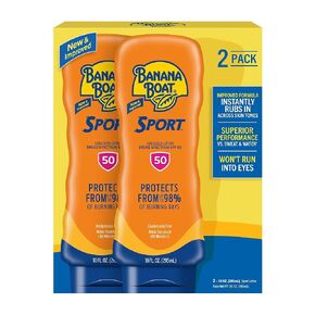 Banana Boat Sport Ultra SPF 30 Sunscreen Lotion, 3oz | Travel Size Sunscreen, Banana Boat Sunscreen SPF 30 Lotion, Oxybenzone Free Sunscreen, Sunblock Lotion Sunscreen SPF 30, 3oz each Twin Pack in Kuwait