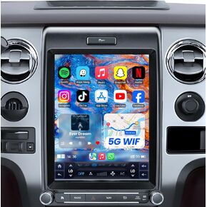 [8Core 4G+64G] Car Radio for Ford F150 2013 2014: 12.1'' HD Touchscreen Stereo with Wireless Carplay Android Auto 5G WiFi GPS Bluetooth FM AM 48EQ RDS SWC, Backup Camera (Support OTA Upgrade) in Kuwait
