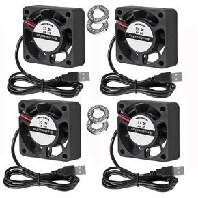 4 قطع مبرد USB كروي مزدوج 40 مم مروحة DC 5V تبريد بدون فرش 40 × 40 × 10 مم مبرد مروحة 4010 محوري 1.57 بوصة للطابعة ثلاثية الأبعاد، غرفة التبريد، تبريد صناعة الكمبيوتر الشخصي in Kuwait