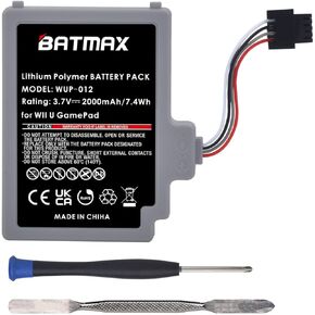 Batmax New WUP-010 Battery for Nintendo Wii U Gamepad WUP-012, WUP-010 Accessories in Kuwait