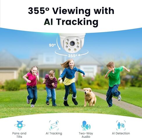 كاميرا أمان خلوية 4G LTE سلكية، طاقة إضافية لا حاجة إلى واي فاي، تسجيل مستمر 24/7 للمزرعة والمستودع، رؤية ليلية ملونة 2K، تنبيهات حركة PIR، إمالة 355 درجة، صوت ثنائي الاتجاه in Kuwait