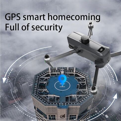 طائرة بدون طيار احترافية مع كاميرا للبالغين فيديو طويل المدى 4K، كاميرا بدون طيار Gimbal EIS 8K ثلاثية المحاور مع شاشة لمس عالية الدقة 7.2 بوصة على وحدة التحكم، محرك بدون فرشاة 5G GPS، تجنب العوائق 360 درجة، مع Airdrop، 3 بطاريات (أسود) in Kuwait