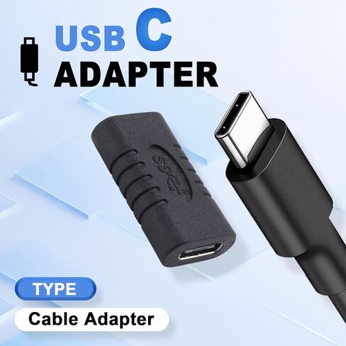 USB C محول أنثى إلى أنثى نوع C محول مستقيم صغير USB-C محول USB 3.1 نوع-C موصل محول in Kuwait