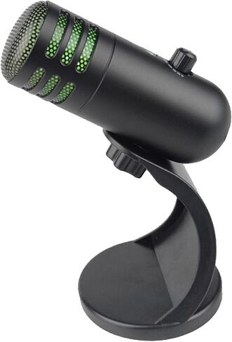 Omnidirectional Condenser Microphone for PC | USB Gaming Mic with RGB Noise Cancellation Volume Control for Streaming Recording Conference in Kuwait
