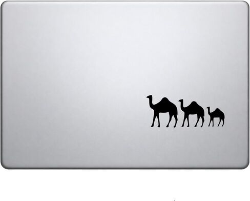 Camel Family Silhouette Black Die Cut Car Window Laptop Phone Tablet Skin Decal Waterproof - Black in Kuwait