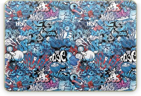 Carbon Fiber Laptop Skin Compatible with Apple MacBook Neo - Blue Meanies - Premium 3M Vinyl Protective Wrap Decal Cover - Easy to Apply | Crafted in the USA by MightySkins in Kuwait