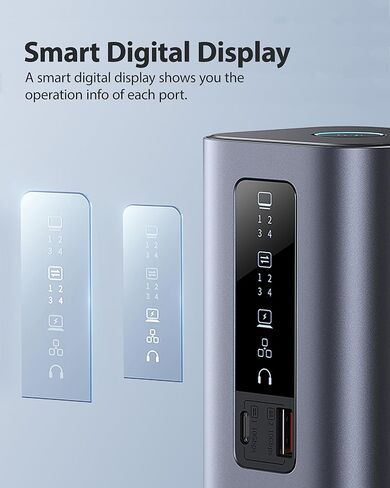 Baseus Spacemate Docking Station, 11-in-1 USB-C Dock for Windows Laptop,Baseus Dual Monitor,10Gbps 10 in 1 Docking Station with 2 HDMI in Kuwait
