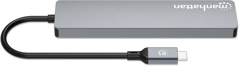Manhattan USB-C 6-in-1 HDMI Docking Station, 4K 60Hz Hub with 100W PD, 10Gbps USB-A/USB-C, SD Card Reader for Laptop & Tablet - 190480 in Kuwait