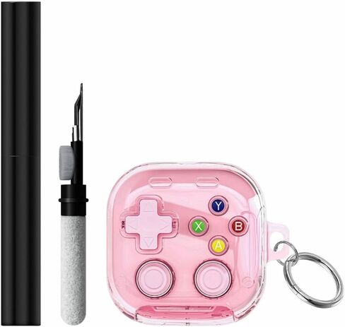 حافظة Geiomoo من السيليكون الناعم لهاتف Samsung Galaxy Buds 4 Pro وSamsung Galaxy Buds 4، غطاء بتصميم لعبة كرتونية مضحكة مع حلقة تسلق (أسود) in Kuwait