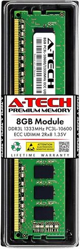 بديل A-Tech 8 جيجابايت لجهاز Samsung M391B1G73AH0-YH9 - DDR3 1333MHz PC3L-10600E ECC Unbuffered UDIMM 240-Pin 2Rx8 1.35V - عصا ذاكرة الوصول العشوائي لخادم واحد (M391B1G73AH0-YH9-ATC) in Kuwait